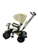 Tricicleta pentru copii Novokids Super Trike Crem cu copertina , melodii si lumini, roti din cauciuc, pozitie somn, scaun reversibil cu rotatie 360 grade