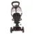 Tricicleta pentru copii Qplay Rito Rubber Gri cu roti din cauciuc, pliabila, maner telescopic, sistem roata libera si greutate maxim suportata 25 kg