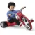 Tricicleta pentru copii Radio Flyer Big Flyer stil chopper, roti late, scaun ajustabil in 3 pozitii, ghidon cromat, greutate admisa 29 kg
