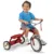 Tricicleta pentru copii Radio Flyer Classic Red Dual Deck cu scaun ajustabil in inaltime, constructie din otel, roti imbracate in cauciuc si sonerie