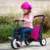Tricicleta pentru copii Smart Trike 7 in 1 STR5 Butterfly pliabila, dotata cu frana, scaun rabatabil, sistem patentat Touch Steering si cu certificare de carucior, varsta 9 luni+