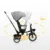 Tricicleta pentru copii Toyz Saber Grey, pliabila, multifunctionala cu spatar reglabil si pozitie de somn, copertina si maner parinte cu inaltime reglabila, pana la 25 kg