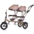 Tricicleta pentru copii gemeni Chipolino 2Play Golden Beige cu maner, control al directiei, sezut reversibil, suport pentru picioare, scaun confortabil cu husa moale, copertina XXL, si roti din cauciuc