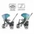 Tricicleta ultrapliabila Coccolle Spectra Plus Premium Line, Scaun reversibil, Copertina XXL, Cos accesorii, 2 seturi suport picioruse, Sistem roata libera, Roti cauciuc EVA, Atlantic Blue