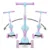 Trotineta 2 in 1 cu sezut Kidwell Rimba Unicorn pliabila, roti cu Led, ghidon reglabil din aluminiu, greutate admisa 50 kg