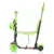 Trotineta 3 in 1 Chipolino Kiddy Evo Green Graffiti cu maner, sezut, cos, ghidon reglabil, roti cu lumini, greutate admisa 20 kg