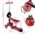 Trotineta 3 in 1, cu roti luminoase LED, ghidon si scaunel ajustabile, Frana pe roata din spate si cosulet in forma de buburuza, Pink Ladybug
