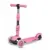 Trotineta 4 in 1 pentru copii Ricokids Todi Roz, scaunel reglabil cu spatar,maner parental detasabil, inaltime ghidon reglabila, roti cu lumini LED, platforma antiderapanta, cadru din aluminiu, manere ergonomice