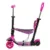 Trotineta Draxter Pink Galaxy cu sezut, spatar, maner parental, roti din silicon cu Led, ghidon reglabil, greutate admisa 20 kg