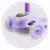 Trotineta Ricokids Piko Violet roti cu Led, inaltime reglabila, platforma antiderapanta, cadru din aluminiu, greutate admisa 35 kg