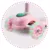 Trotineta Ricokids cu roti LED Piko roz, ghidon reglabil, din aluminiu, greutate suportata 35 kg, varsta 3 ani+
