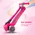 Trotineta copii 4Glow cu lumini LED pliabila reglabila Roz 3 – 8 ani
