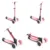 Trotineta cu 3 roti Yvolution Y Glider Nua pink, pliabila, roti Led, ghidon reglabil, greutate admisa 50 kg