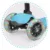 Trotineta cu roti cu led Ricokids Loco albastru, pliabila, ghidon reglabil, greutate suportata 25 kg, varsta 3 ani+