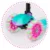 Trotineta cu roti cu led Ricokids Loco turcoaz cu roz, pliabila, ghidon reglabil, greutate suportata 25 kg, varsta 3 ani+