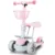 Trotineta cu roti luminoase, 3 in 1, Kinder XS Action One, Roz