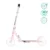 Trotineta freestyle, QKIDS, WEISS Light Pink, Ghidon reglabil pe 3 trepte, Amortizor EasyUp, Platforma anti-derapanta, Pliabila, Aluminiu