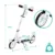 Trotineta freestyle, QKIDS, WEISS White, Ghidon reglabil pe 3 trepte, Amortizor EasyUp, Platforma anti-derapanta, Pliabila, Aluminiu