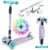 Trotineta pentru copii Kidwell Vento Kitty pliabila, roti cu led, ghidon din aluminiu reglabil, greutate admisa 50 kg, varsta 3 ani+