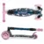 Trotineta pentru copii Kidwell Vento Magic pliabila, cu suspensie, roti cu led, ghidon din aluminiu reglabil, greutate admisa 50 kg, varsta 3 ani+