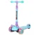 Trotineta pentru copii, Nichiduta, pliabila, cu lumini LED, ghidon reglabil pe inaltime, manere ergonomice, frana pe roata din spate, roti silentioase, Scooter Crab Purple