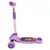 Trotineta pentru copii Novokids Mini Scooter 9080 Pink cu roti luminoase din silicon, melodii si lumini, 3 roti, pliabila, maner reglabil pe inaltime, greutate suportata 50 kg