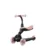 Trotineta pentru copii QPlay Sema EVO Roz 6 in 1 multifunctionala cu scaunel, maner telescopic parental, inaltime ajustabila, cadru din aluminiu, greutate admisa 50 kg