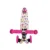 Trotineta pentru copii Rapid Pink Butterfly, 4 roti LED, ghidon reglabil, pliabila, greutate suportata 50 kg, varsta 5 ani+
