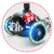Trotineta pentru copii Ricokids Piko NegruAlbRosu cu inaltime ghidon reglabila,roti cu lumi LED,cadru din aluminiu, platforma antiderapanta,greutate admisa 35 kg