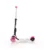 Trotineta pentru copii Smart Pink Flowers, 3 roti LED, scaun reglabil si detasabil, ghidon reglabil, greutate suportata 20 kg, varsta 3 ani+