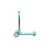Trotineta pentru copii Trio Blue Green pliabila, roti din silicon cu Led, ghidon reglabil, sezut detasabil, greutate admisa 50 kg, 3 ani+