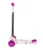 Trotineta pentru copii Yuppee Pink Garden pliabila, roti din silicon cu Led, ghidon reglabil, greutate admisa 50 kg, 3 ani+