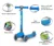 Trotineta pliabila Milly Mally Boogie Blue, roti din silicon cu Led, platforma antiderapanta, greutate admisa 50 kg
