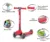 Trotineta pliabila Milly Mally Boogie Red, roti din silicon cu Led, platforma antiderapanta, greutate admisa 50 kg