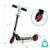 Trotineta pliabila copii, QKIDS, FLO Black, Rulmenti ABEC-9, Roti poliuretan 85A, Ghidon T-shape, Platforma anti-derapanta, Defender brake, Aluminiu