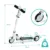 Trotineta pliabila copii, QKIDS, FLO Green, Rulmenti ABEC-9, Roti poliuretan 85A, Ghidon T-shape, Platforma anti-derapanta, Defender brake, Aluminiu