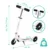 Trotineta pliabila copii, QKIDS, FLO Pink, Rulmenti ABEC-9, Roti poliuretan 85A, Ghidon T-shape, Platforma anti-derapanta, Defender brake, Aluminiu