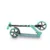 Trotineta pliabila cu cadru din aluminiu,ghidon reglabil Byox Storm Turquoise recomandata de la 5 ani si pana la maxim 100kg