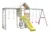 Turn de joaca cu 2 platforme, Wendi Toys, panou de catarare, tobogan, leagan dublu si modul de gimnastica