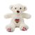 Ursulet de plus, Puffy Friends, Rainbow Heart, Alb, 30 cm