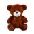 Ursulet de plus cu fundita, Puffy Friends, Maro inchis, 21 cm