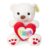 Ursulet de plus cu inima, Puffy Friends, Alb, 30 cm