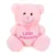 Ursulet de plus cu inima, Puffy Friends, Little Princess, Roz, 45 cm