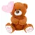 Ursulet de plus cu inima, Puffy Friends, Maro, 40 cm