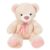 Ursulet de plus cu papion, Puffy Friends, Roz, 50 cm