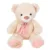 Ursulet de plus cu papion, Puffy Friends, Roz, 50 cm