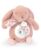 Veioza muzicala cu proiectie, Doudou, Iepuras pufos, 19 cm, Roz